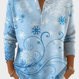 Elena – Jultröja med vintrig snötryck