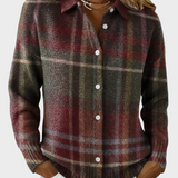 Emily – Rutigt stickat blus