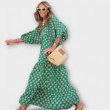 Aneta ™ ｜Eleganta geometriska maxikjolar