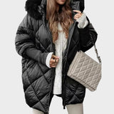 Denisa™ ｜Dams midi parka med stickade ärmar 