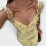 Evka ™ ｜Kryptografisk blommönster maxi klänning