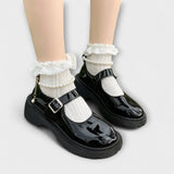 Perla™ ｜- Lyxiga pärl-Mary Jane läderskor