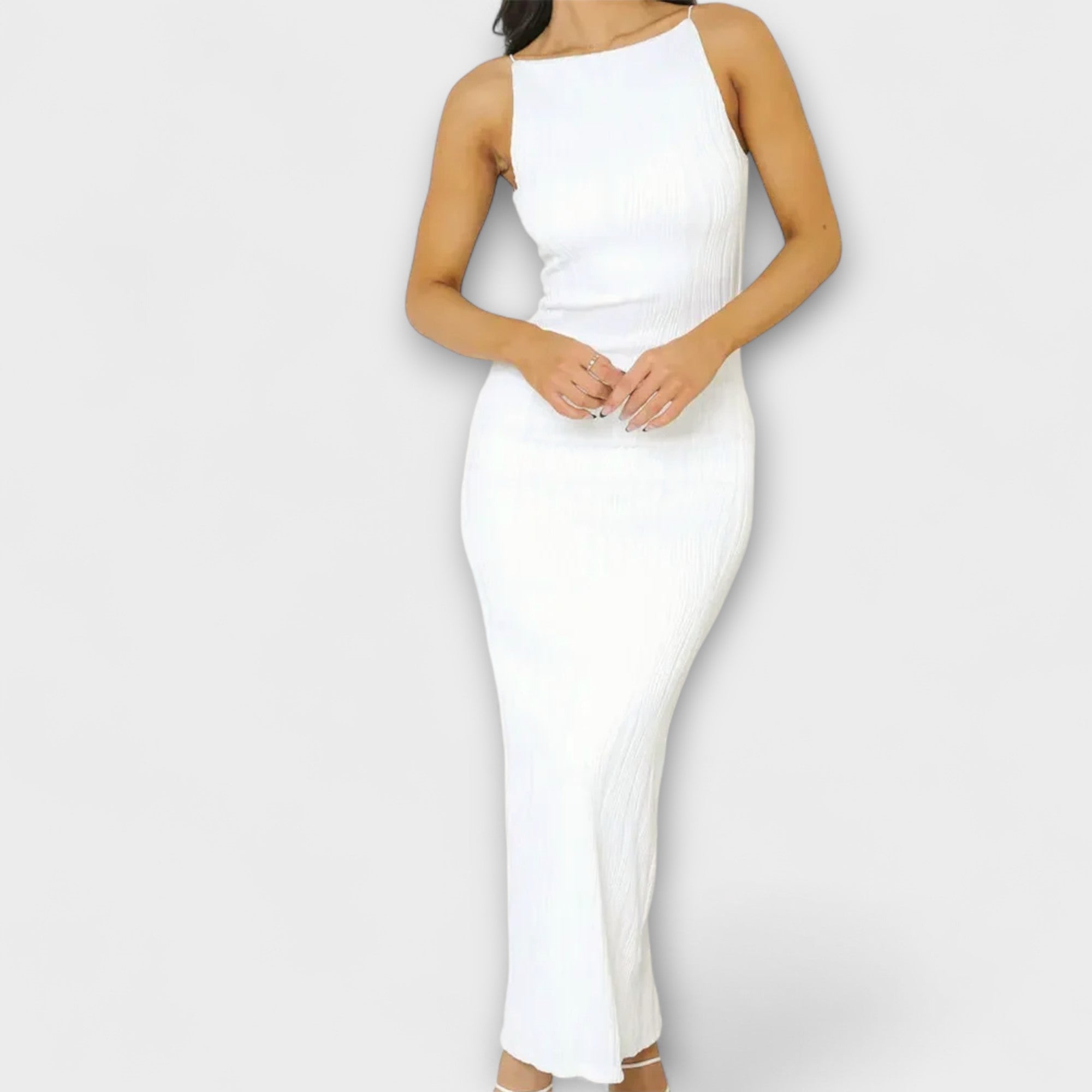 Eunika ™ ｜Stilrena ärmlösa smala långa klänningar