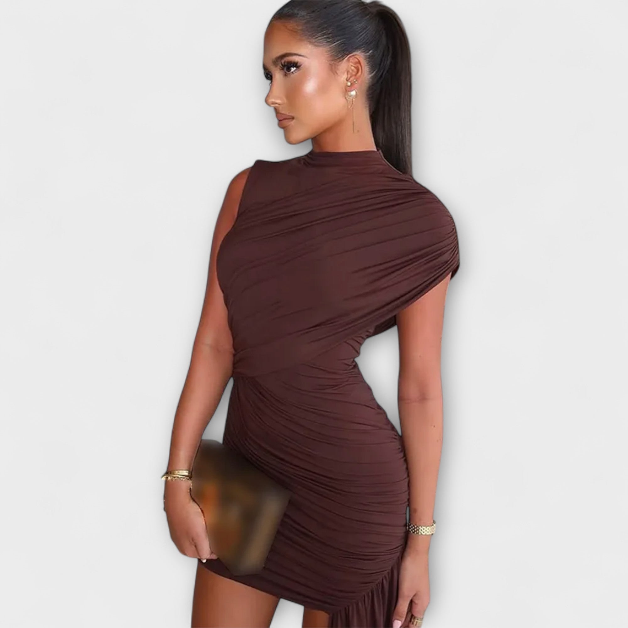 Elenka ™ ｜Långa klänningar med rullkrage 