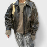 Chandra™ ｜ Vintage jeans med leopardmönster