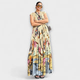 Evka ™ ｜Eleganta plisserade klänningar med långa ärmar