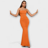 Callie ™ ｜Eleganta Klänning med Ryggen Bar