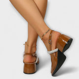 Celandra ™ ｜ Mary Janes med glittrande remmar och blockklack