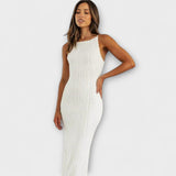 Eunika ™ ｜Stilrena ärmlösa smala långa klänningar