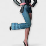 Astra™ ｜ Trendiga asymmetriska denimshorts med en axelrem