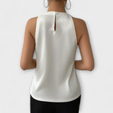 Skye ™ ｜ Snygg satinblus med off-shoulder design