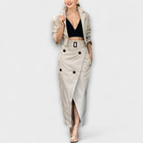 Lyra™ ｜ Elegant jacka med midikjol och fickor