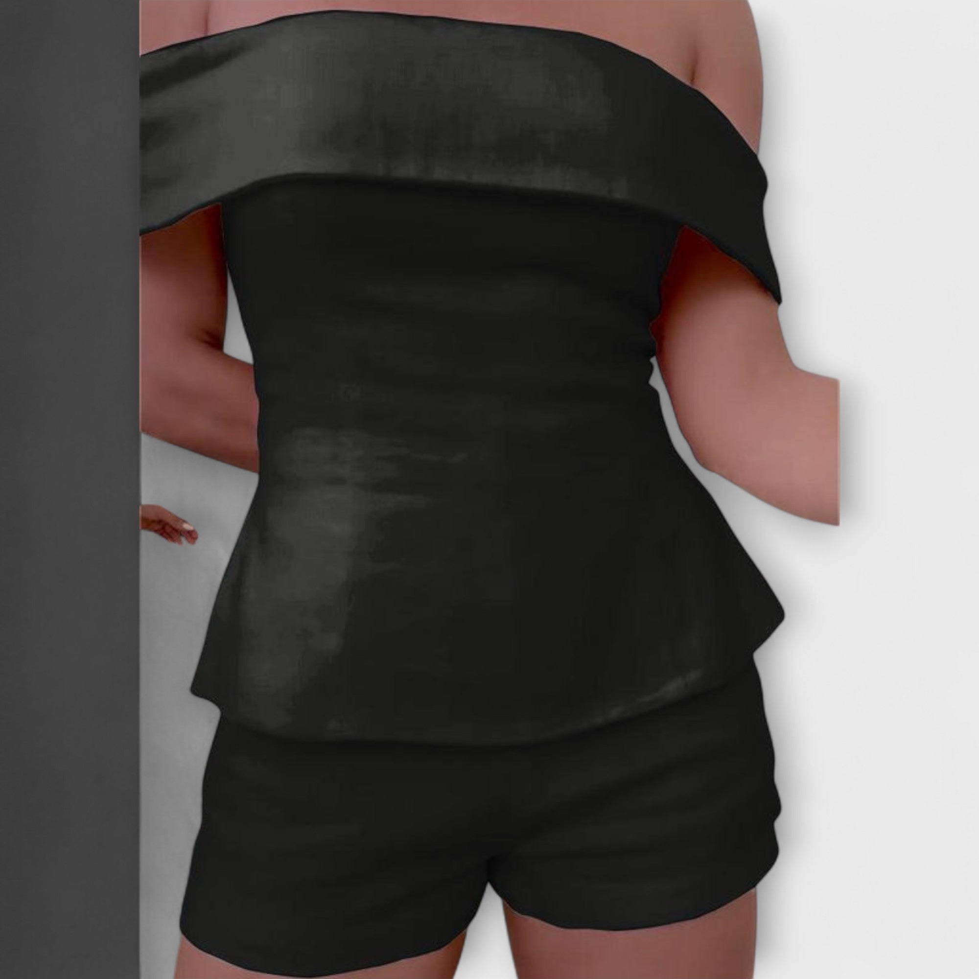 Olivia ™ ｜Vit bomull- och linne-set i två delar