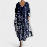 Fiona ™ ｜ Långa, färgglada klänningar med V-urringning