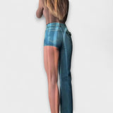 Astra™ ｜ Trendiga asymmetriska denimshorts med en axelrem