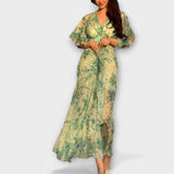 Lana ™ ｜Stiliga blommiga klänningar med V-ringning