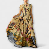 Amara ™ ｜Plisserade klänningar med djurmönster