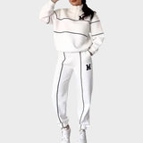 Marcela ™ ｜Lätt set av 2 delar med hoodie och linjedetaljer