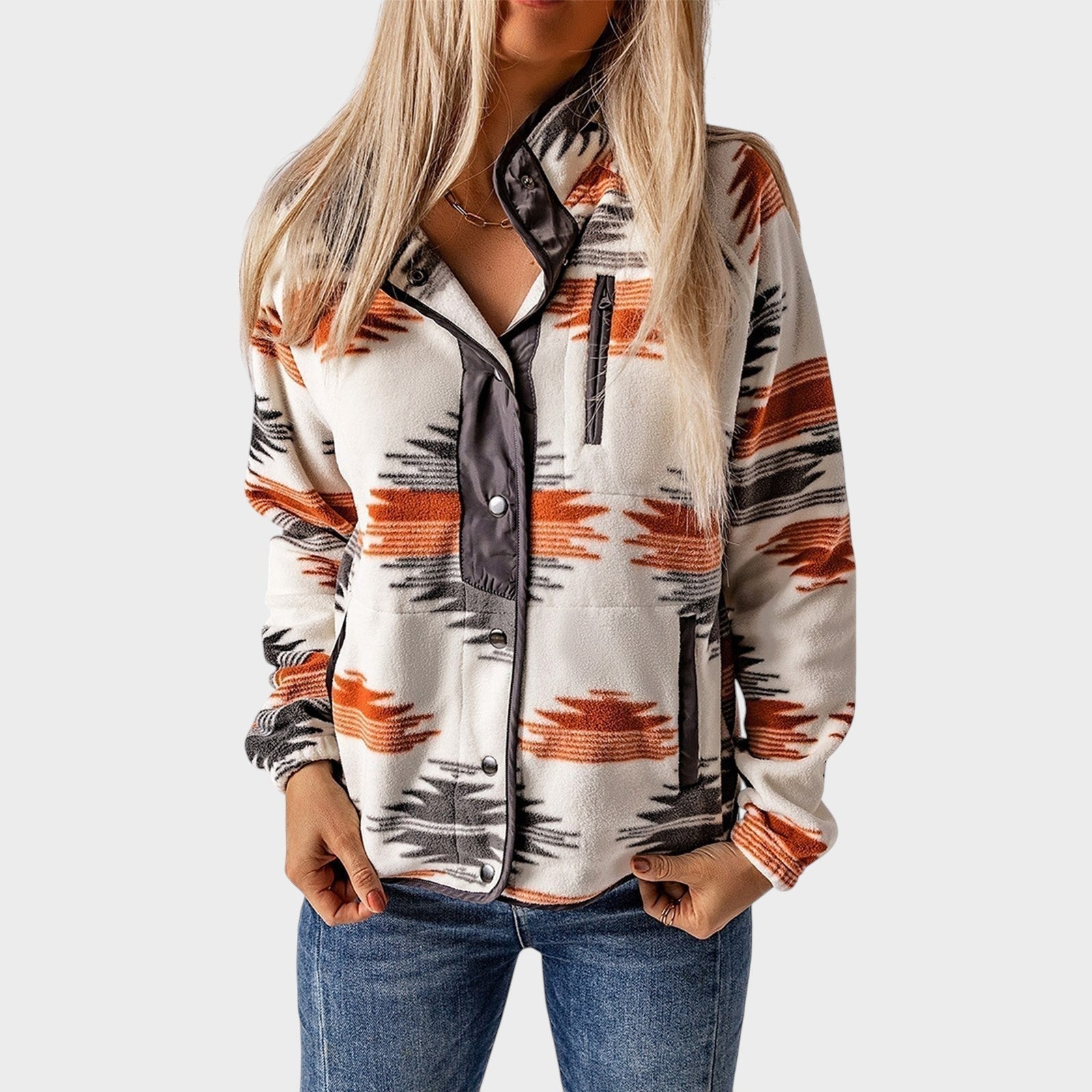 Bronislava ™ ｜BEKVÄM JACKA MED KNAPPAR