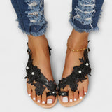 Boho ™ ｜ Bekväma sandaler med blommor och ankelsnodd