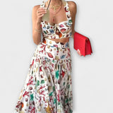 Heather™ ｜ Stilig tvådelad set med kjol