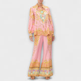 Sage ™ ｜ Avslappnad skjorta med sjöjungfru och elastiska byxor med hög midja