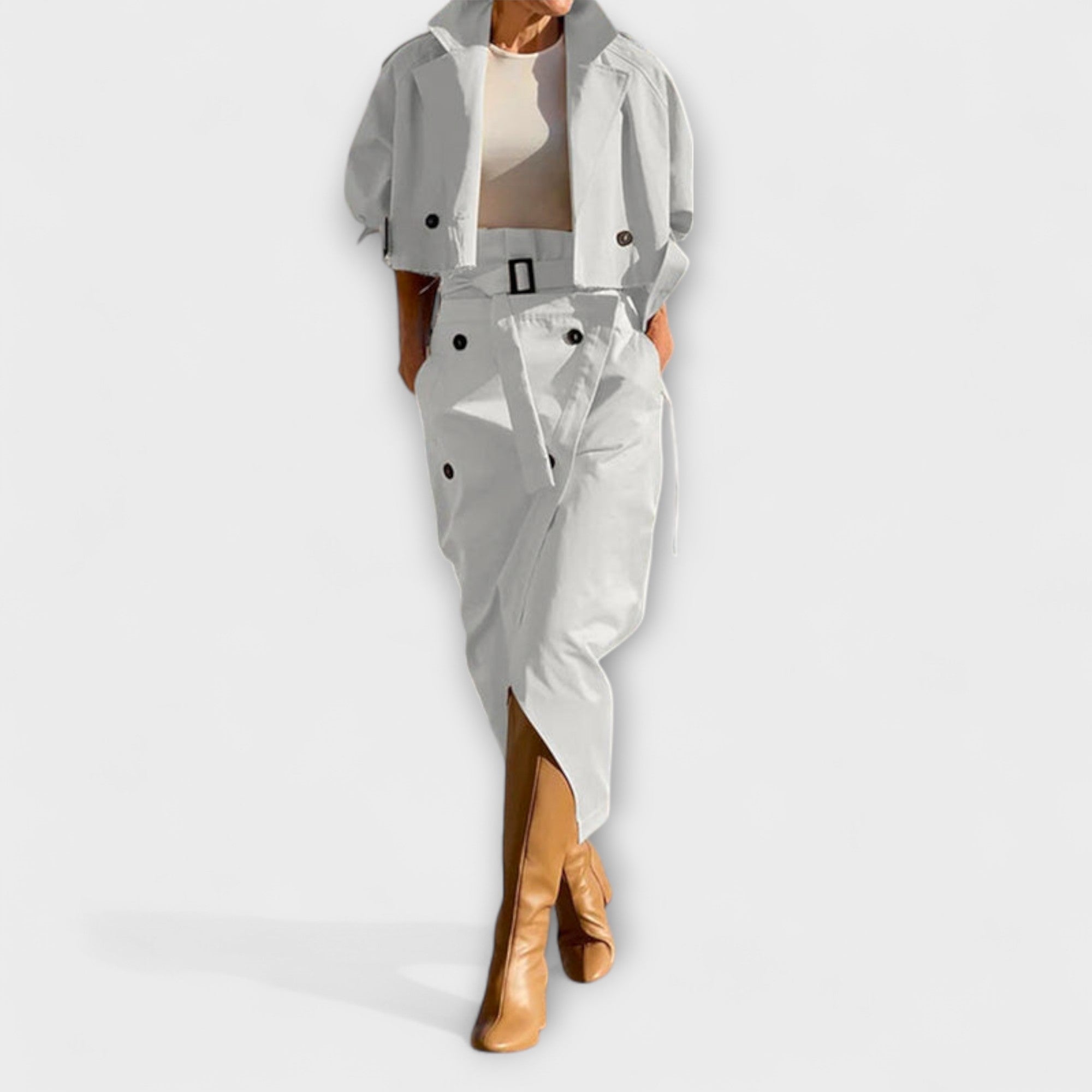 Lyra™ ｜ Elegant jacka med midikjol och fickor