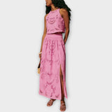 Milla ™ ｜ Fantastisk klänning med utskärningar och spets