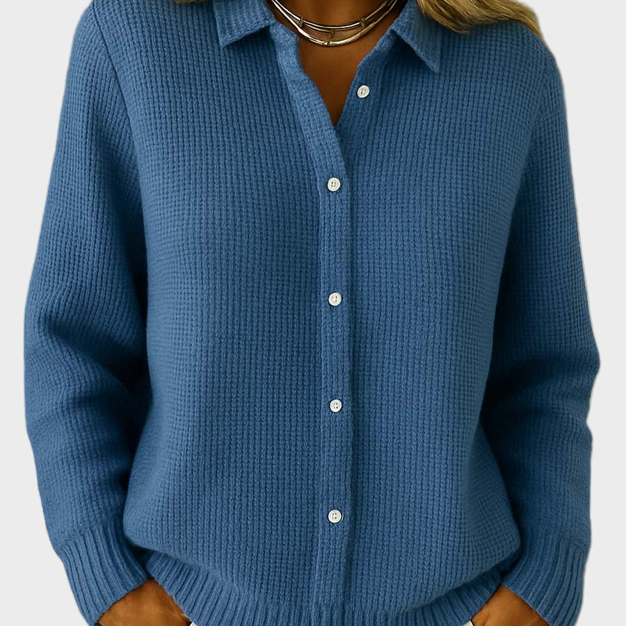 Maeve | Klassisk Stickad Knappar Cardigan