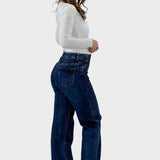 Júlia ™ ｜Jeans med vida ben – Kunglig blå 