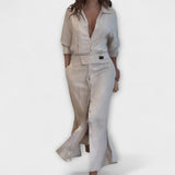 Jeanette ™ ｜ Maxiklänning med V-ringning