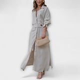 Jeanette ™ ｜ Maxiklänning med V-ringning