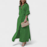 Jeanette ™ ｜ Maxiklänning med V-ringning