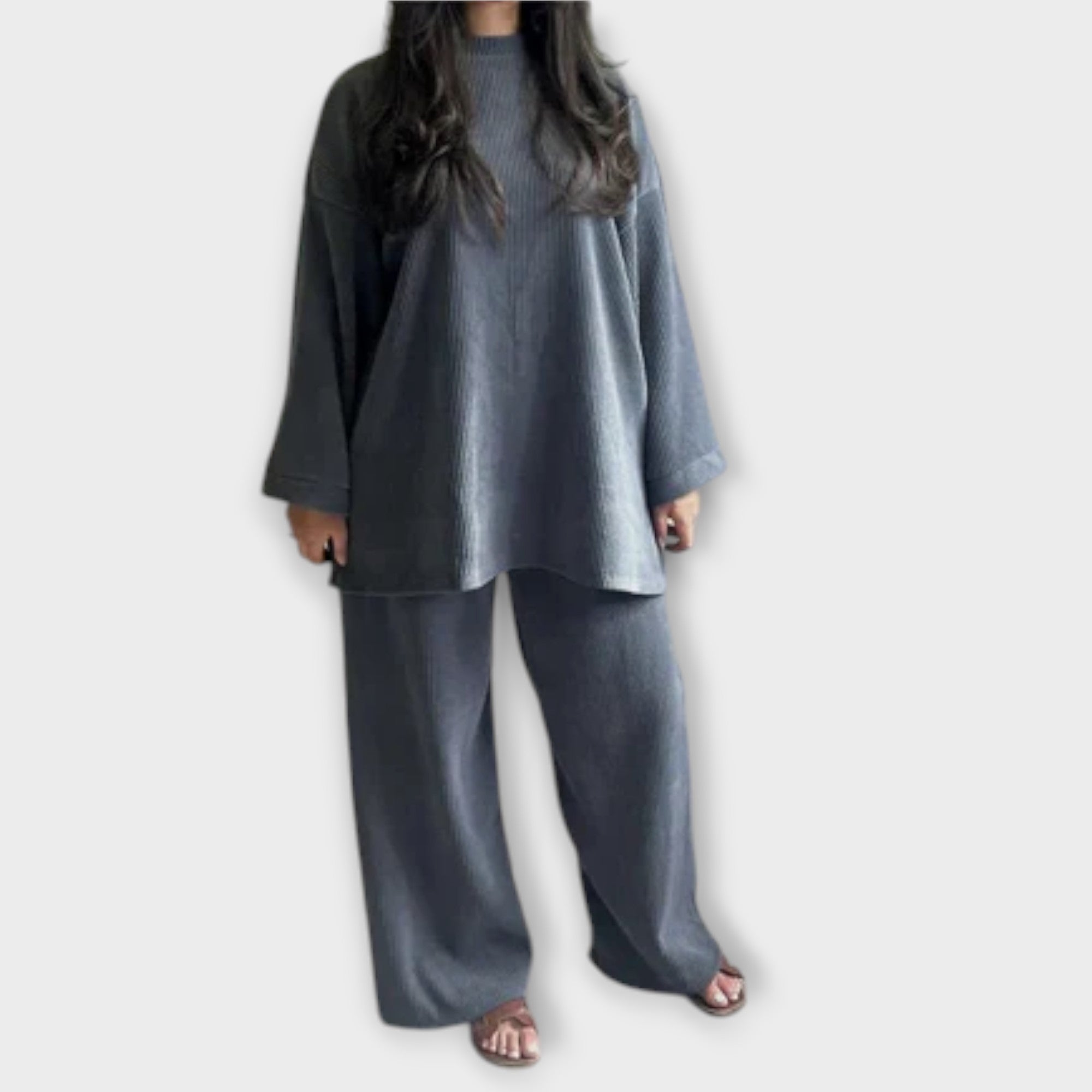 Ingrid ™ ｜Set i överdimensionerad storlek - Ribbad stil