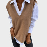 Hana ™ ｜Stickad väst utan ärmar 