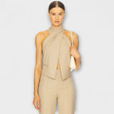 Juni ™ ｜Korsad halterneck-topp