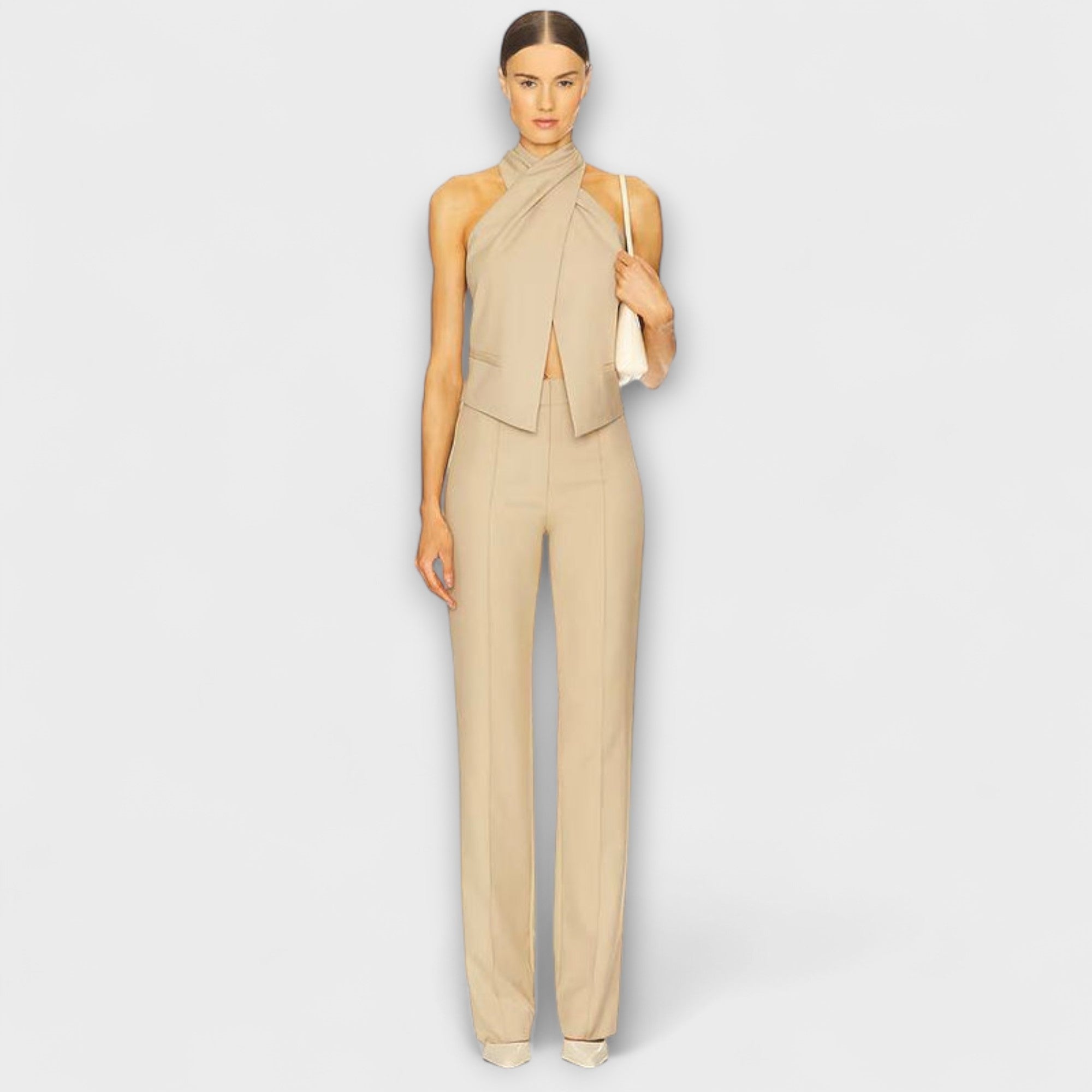 Juni ™ ｜Korsad halterneck-topp